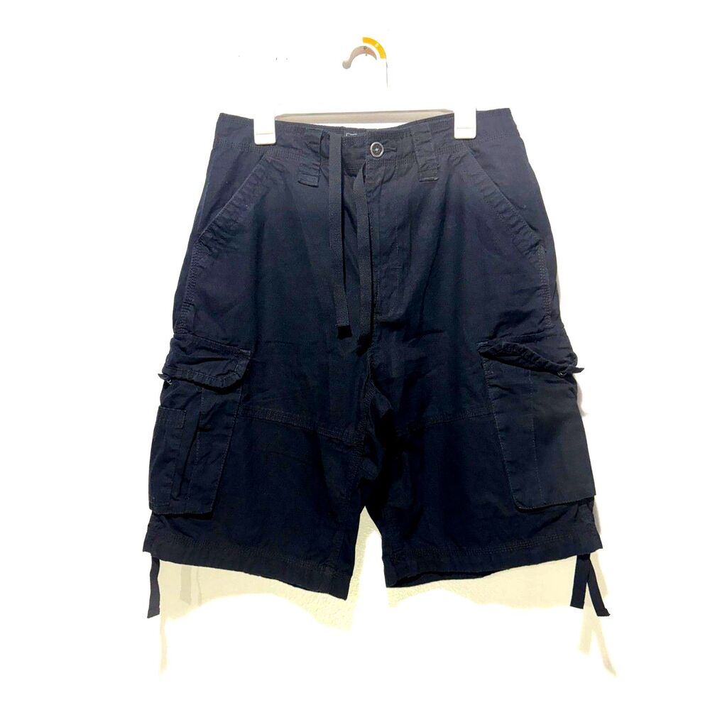 Champ Sports cargo shorts 100% cotton Emo whimsy goth black summer men 32